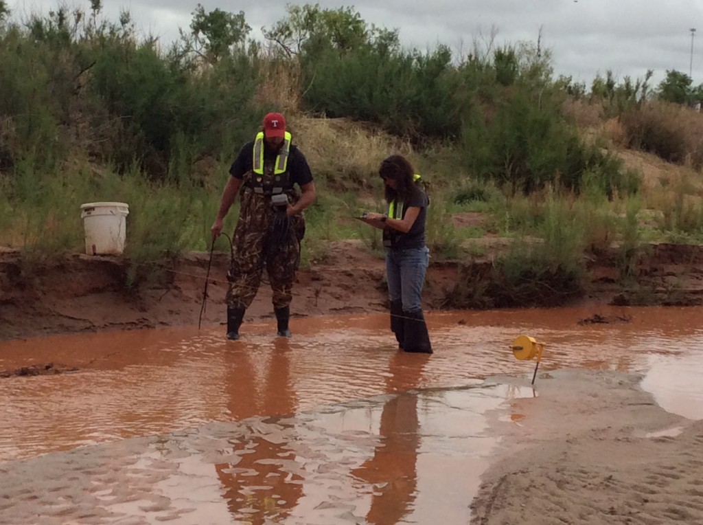 Survey Team collecting samples @ Hwy 84/Justiceburg TX.