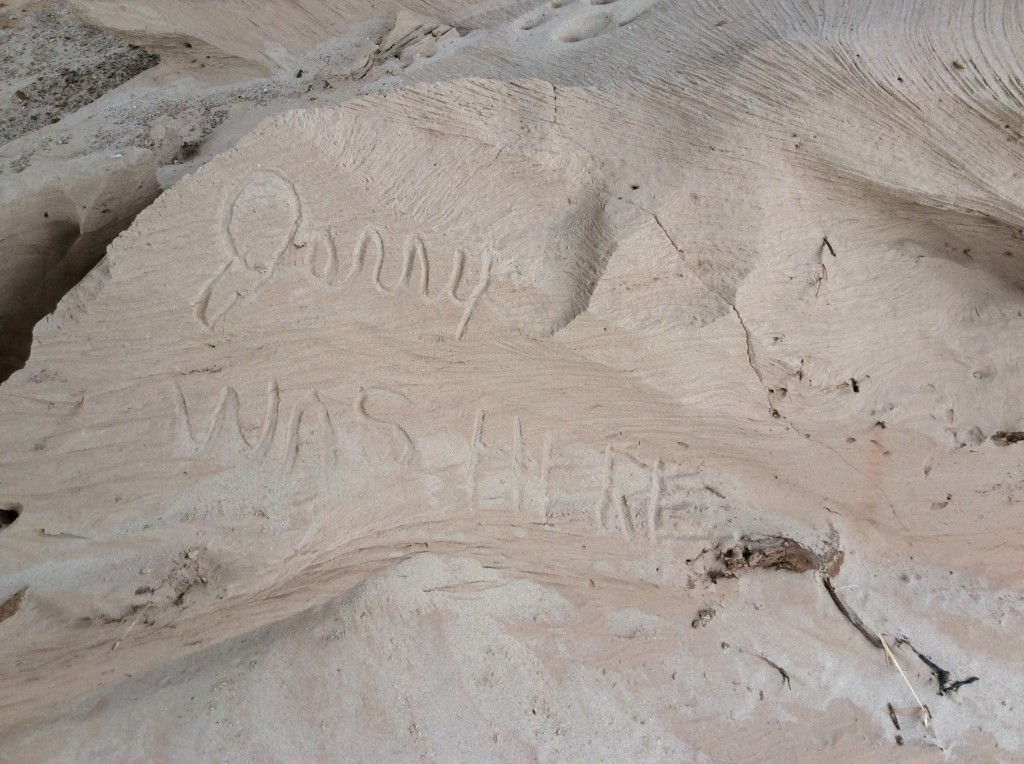 Sand under the bridge at Hwy 84 and Justiceburg, TX.